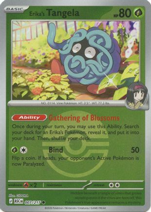 Erika's Tangela (Poke Ball) 007/217 - ME Ascended Heroes Reverse Holofoil - Common