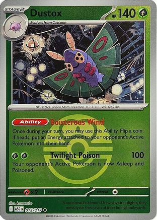 Dustox (Love Ball) 015/217 - ME Ascended Heroes Reverse Holofoil - Uncommon