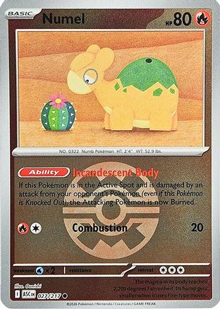 Numel (Quick Ball) 027/217 - ME Ascended Heroes Reverse Holofoil - Common