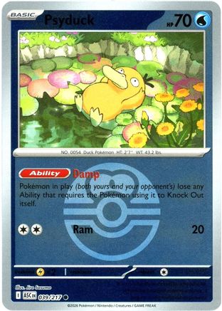 Psyduck (Love Ball) 039/217 - ME Ascended Heroes Reverse Holofoil - Common