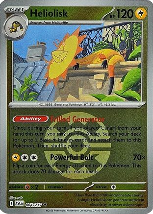Heliolisk (Quick Ball) 064/217 - ME Ascended Heroes Reverse Holofoil - Uncommon