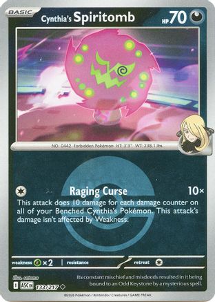 Cynthia's Spiritomb (Poke Ball) 133/217 - ME Ascended Heroes Reverse Holofoil - Uncommon