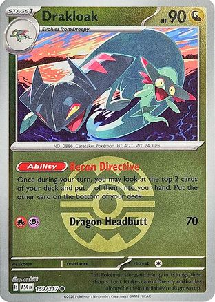 Drakloak (Quick Ball) 159/217 - ME Ascended Heroes Reverse Holofoil - Common