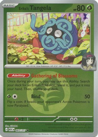 Erika's Tangela (Energy Symbol Pattern) 007/217 - ME Ascended Heroes Reverse Holofoil - Common