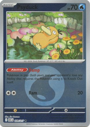 Psyduck (Energy Symbol Pattern) 039/217 - ME Ascended Heroes Reverse Holofoil - Common