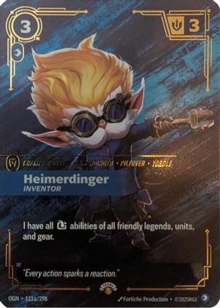 Heimerdinger - Inventor (111a/298) - Riftbound Promotional Cards Foil