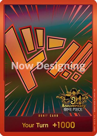 DON!! Card (Japanese Version 3rd Anniversary Set) - One Piece Promotion Cards Foil