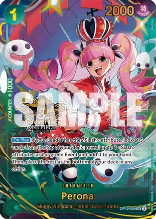 Perona (Japanese Version 3rd Anniversary Set) (OP12-034) - One Piece Promotion Cards Foil