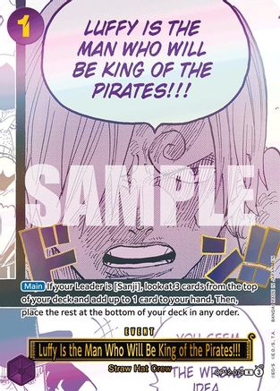 Luffy Is the Man Who Will Be King of the Pirates!!! (Japanese Version 3rd Anniversary Set) (OP12-079) - One Piece Promotion Cards Foil