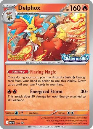 Delphox [Staff] 074- ME Mega Evolution Promo Holofoil - Promo