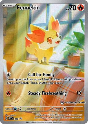 Fennekin (Pokemon Center Exclusive) 080- ME Mega Evolution Promo Holofoil - Promo