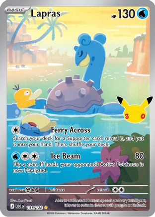 Lapras 131- ME 30th Celebration Holofoil - Illustration Rare
