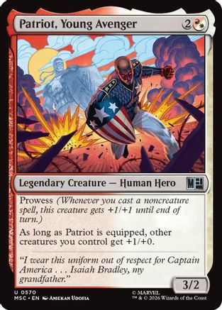 Patriot, Young Avenger (MSC-570) - Commander: Marvel Super Heroes