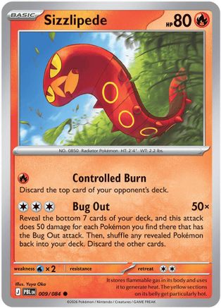 Sizzlipede 009- ME05 Pitch Black  - Common