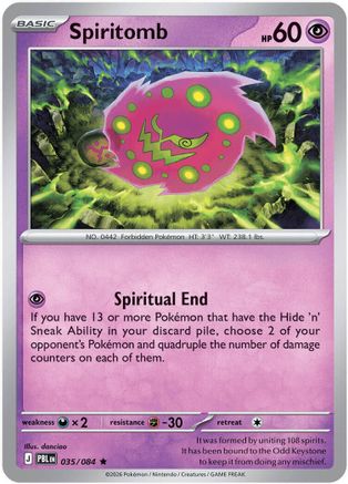 Spiritomb 035- ME05 Pitch Black Holofoil - Rare
