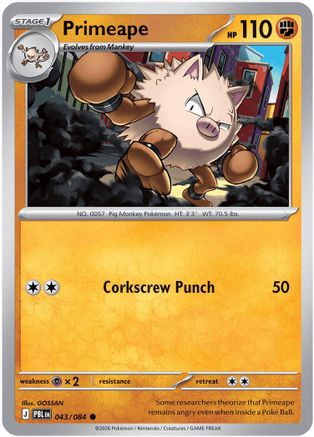 Primeape 043- ME05 Pitch Black  - Common