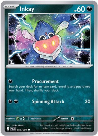 Inkay 051- ME05 Pitch Black Reverse Holofoil - Common
