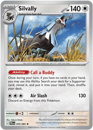 Silvally 070/084 - ME05 Pitch Black Reverse Holofoil - Rare