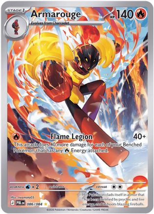 Armarouge 086/084 - ME05 Pitch Black Holofoil - Illustration Rare