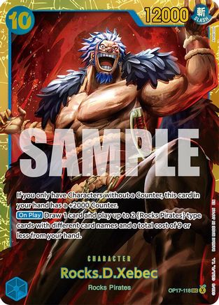 Rocks.D.Xebec (OP17-118) - The World's Strongest Warriors Foil