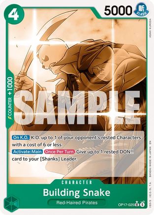 Building Snake (Pandaman Art) (OP17-025) - The World's Strongest Warriors