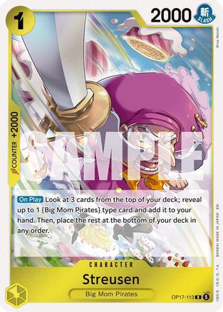 Streusen (113) (OP17-113) - The World's Strongest Warriors Foil