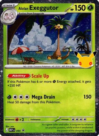 Alolan Exeggutor (30th Celebration) 094- ME Mega Evolution Promo Holofoil - Promo