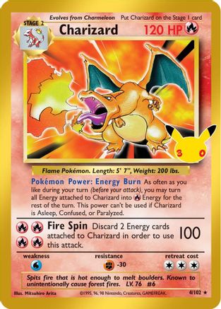 Charizard 004/102 - ME 30th Celebration Classic Collection Holofoil - Classic Collection