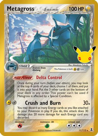 Metagross (Delta Species) 011/113 - ME 30th Celebration Classic Collection Holofoil - Classic Collection