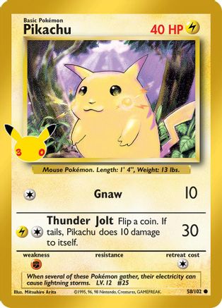 Pikachu 058/102 - ME 30th Celebration Classic Collection Holofoil - Classic Collection