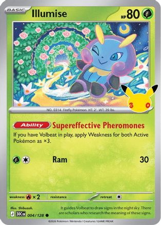 Illumise 004/128 - ME 30th Celebration Holofoil - Common