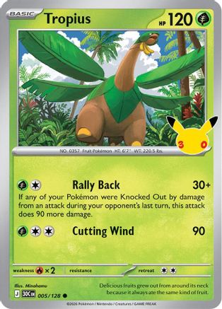 Tropius 005/128 - ME 30th Celebration Holofoil - Common