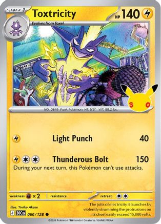 Toxtricity 060/128 - ME 30th Celebration Holofoil - Common