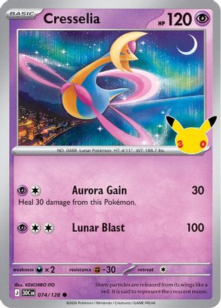 Cresselia 074/128 - ME 30th Celebration Holofoil - null