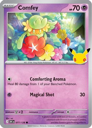 Comfey 077/128 - ME 30th Celebration Holofoil - null