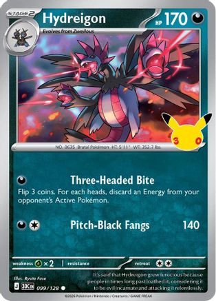 Hydreigon 099/128 - ME 30th Celebration Holofoil - null
