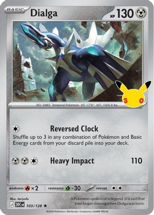 Dialga 103/128 - ME 30th Celebration Holofoil - Rare