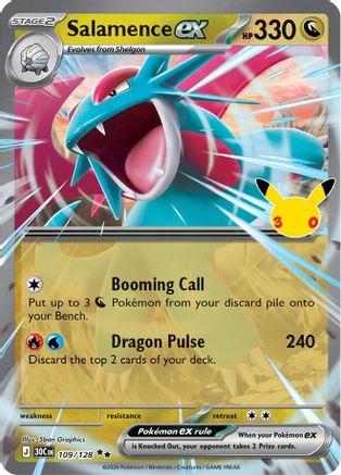 Salamence ex 109/128 - ME 30th Celebration Holofoil - Double Rare