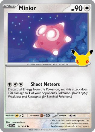Minior 124/128 - ME 30th Celebration Holofoil - null
