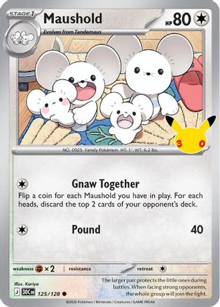 Maushold 125/128 - ME 30th Celebration Holofoil - Common