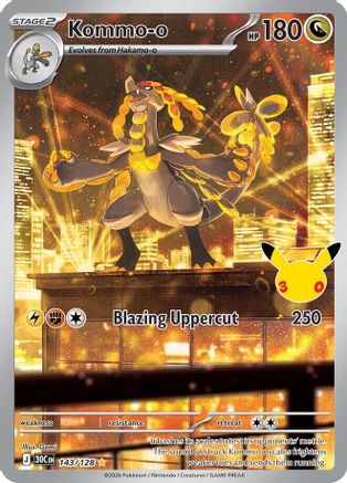 Kommo-o 143/128 - ME 30th Celebration Holofoil - Illustration Rare