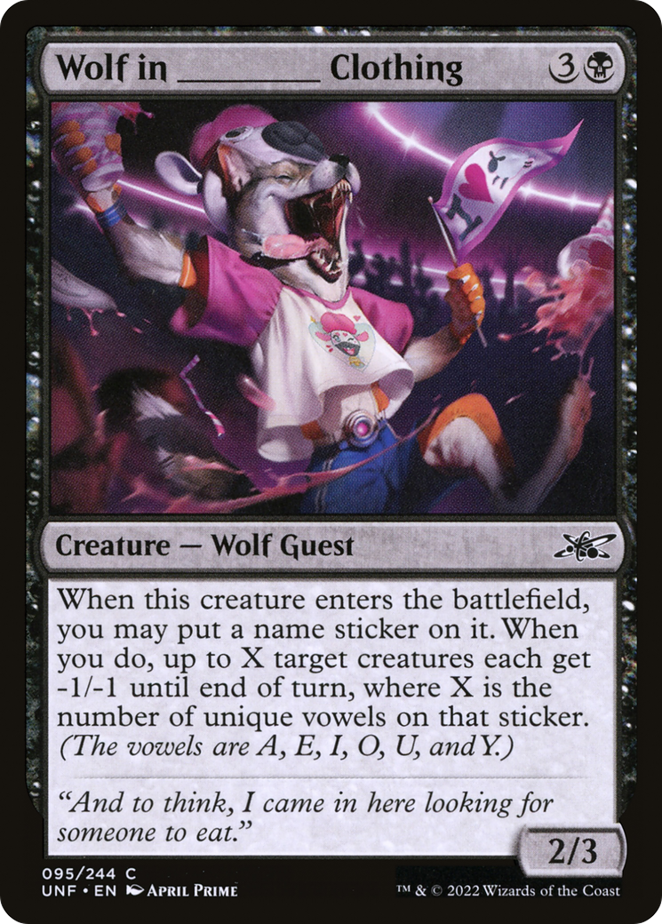 Wolf in _____ Clothing [Unfinity]