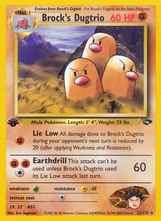 Brock's Dugtrio (22/132) [Gym Challenge Unlimited]