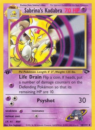 Sabrina's Kadabra (58/132) [Gym Challenge Unlimited]