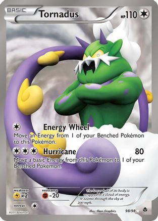 Tornadus (Full Art) 098/98 - Emerging Powers Holofoil - Ultra Rare