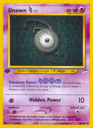 Unown [Z] (60/105) [Neo Destiny Unlimited]