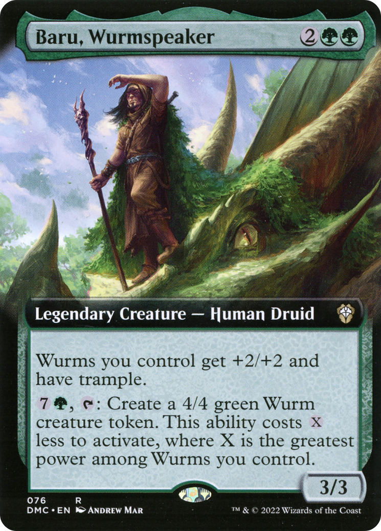Baru, Wurmspeaker (Extended Art) [Dominaria United Commander]