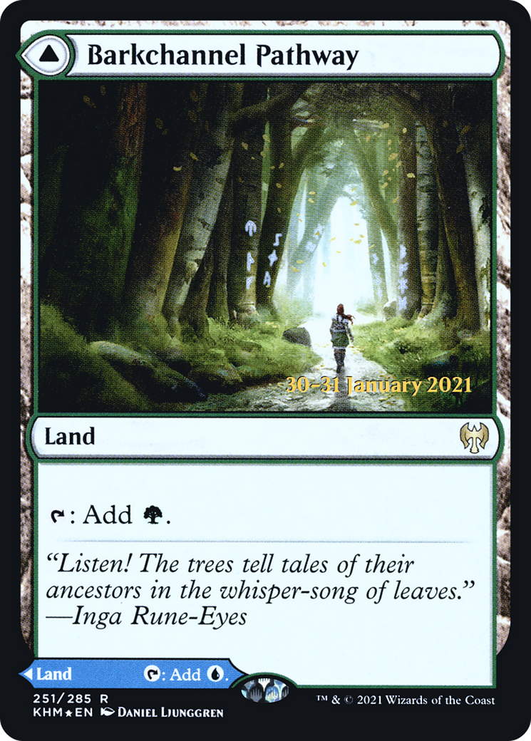Barkchannel Pathway // Tidechannel Pathway [Kaldheim Prerelease Promos]