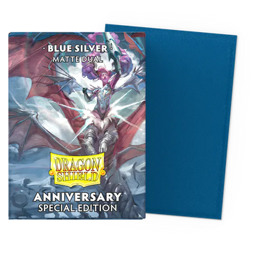 Dragon Shield Sleeves Anniversary Special Edition Matte Dual: (100ct): Blue Silver