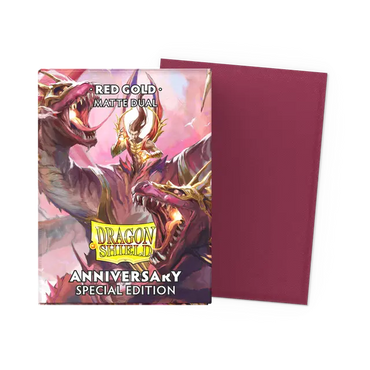 Dragon Shield Sleeves Anniversary Special Edition Matte Dual: (100ct): Red Gold